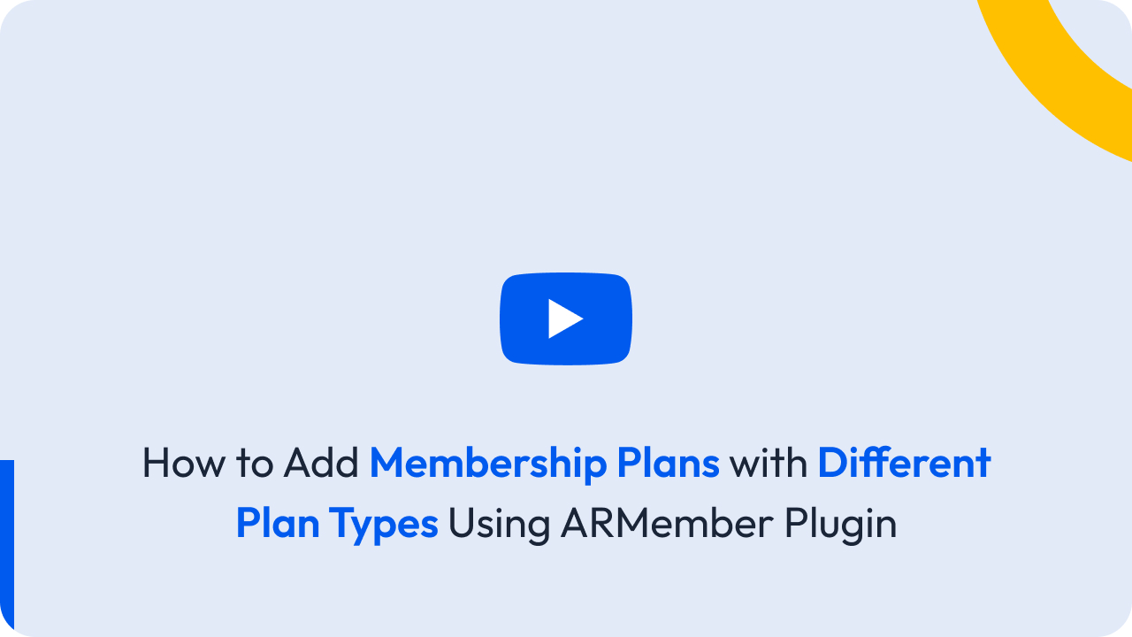 How to Add Membership Plans with Different Plan Types