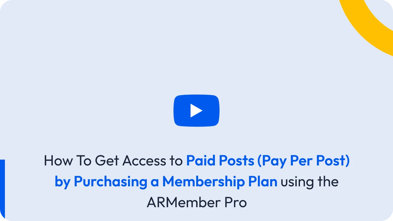 Paid Posts (Pay Per Post) by Purchasing a Membership Plan