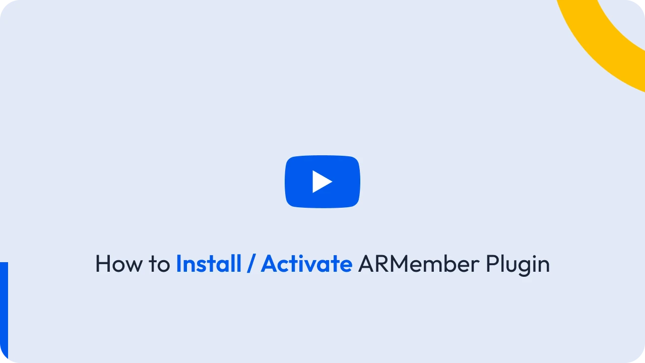 ARMember installation/ Activation guide